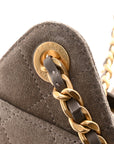 Suede Quilted Mini CHNL 25 Handbag Dark Grey
