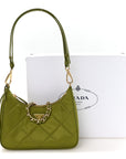 Re-Nylon Saffiano Stitched Mini Re-Edition 1995 Chaine Shoulder Bag Edera