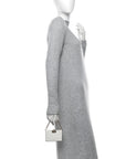 Patent Calfskin Boy Minaudiere White