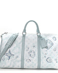 Monogram Aquagarden Keepall Bandouliere 50 Crystal Blue