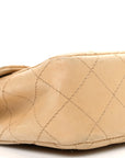 Lambskin Quilted Bekko Resin Mini Square Flap Beige
