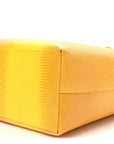 Calfskin Lizard Embossed Medium London Tote Marigold