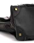 Snakeskin Large Luggage Black