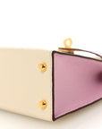 Epsom Horseshoe Mini Kelly Sellier 20 Craie Mauve Sylvestre