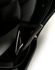 Nappa Maxi Intreccio Padded Cassette Crossbody Bag Black