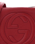 Pebbled Calfskin Small Soho Disco Bag Tabasco Red