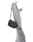 Lambskin Quilted Medium CHNL 19 Flap Dark Grey