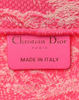 Canvas Embroidered Medium D1ORiviera Toile De Jouy Book Tote Fluorescent Pink