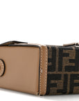 Recycled Fabric Jacquard Vitello King FF 1974 Baguette Soft Trunk Tobacco Moro Sand