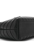 Calfskin Y Quilted Monogram Small Loulou Shopper Black