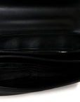 Saffiano Tessuto Nylon Chain Shoulder Bag Black