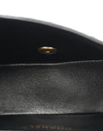 Metallic Caviar Quilted Mini Rectangular Flap Black