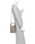 Vitello Cruise F is FNDI Mini Mon Tresor Bucket Bag Tortora