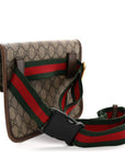 GG Supreme Monogram Neo Vintage Web Belt Bag Brown
