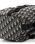 Oblique Calfskin Safari Backpack Navy Blue
