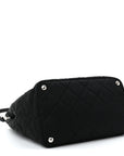 Nylon Tessuto Impuntu Quilted Tote Black