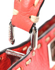 Vitello Granato Camoscio Selleria Macro Stitchings Mini Peekaboo I SEE U Satchel Tullipano