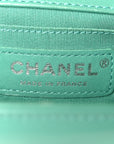 Glazed Calfskin Medium Boy Flap Green