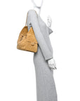 Suede Quilted Small CHNL 25 Handbag Beige