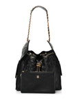 Caviar Quilted Medium CHNL 25 Handbag Black