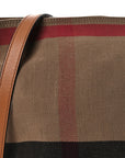 Canvas Mega Check Mini Ashby Tassel Crossbody Saddle Brown