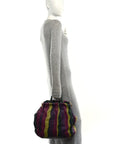 Nappa Trembled Blossoms Stripes Shoulder Bag Viola Alloro