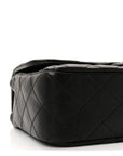 Lambskin Quilted Medium Westminster Pearl Flap Black