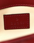 Calfskin Matelasse Super Mini GG Marmont Shoulder Bag Rosso Ancora
