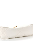 Lambskin Quilted Medium CHNL 19 Flap White