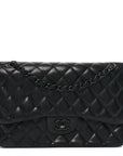 Lambskin Quilted Jumbo Double Flap So Black
