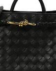 Nappa Intrecciato Small Andiamo Shoulder Bag Black