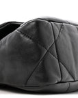 Goatskin Quilted Medium CHNL 19 Flap Black