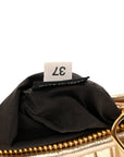 Metallic Nappa Plisse Long Clutch Gold