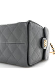Caviar Quilted Small CHNL 25 Handbag Dark Grey