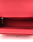 Caviar Quilted Small Business Affinity Flap Dark Pink