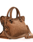 Waxed Suede Calfskin Classic Hardware Medium Le City Camel