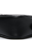 Calfskin Matelasse Monochrome Small GG Marmont Chain Shoulder Bag Black