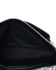 Crinkled Calfskin Matelasse Monogram Baby Niki Chain Satchel Black