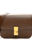 Box Calfskin Medium Classic Box Flap Bag Camel