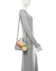 Calfskin Matelasse Diagonal Mini GG Marmont Top Handle Shoulder Bag Multicolor Pastel