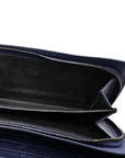 Nappa Intrecciato Continental Flap Wallet Dark Blue