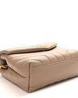 Calfskin Y Quilted Monogram Toy Loulou Crossbody Bag Dusty Grey