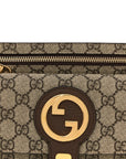GG Supreme Monogram Textured Dollar Calfskin Blondie Belt Bag Beige Ebony New Acero