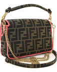 Fabric Jacquard FF 1974 Roma Armor Mini Baguette Tobacco Moro Fuxia Fluo