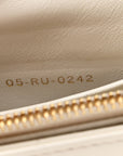 Calfskin Macrocannage Mini Caro Bag White