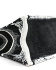 Canvas Embroidered Medium Paris Book Tote Black White