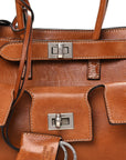 Vegetable Tanned Lambskin Mini Bel Air Carry All Bag Tan Cowboy