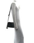Pebbled Calfskin Small Soho Disco Bag Black