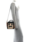 Smooth Calfskin Nano Tri-Color Luggage White