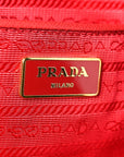 Saffiano Lux Large Double Zip Tote Fuoco